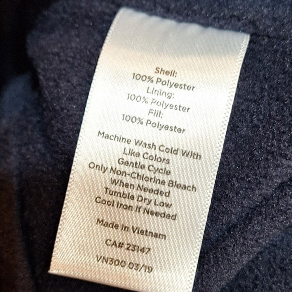 Talbots bundle of NWOT Women's XL quilted puffer vests plaid & Navy fullzip - Picture 8 of 9